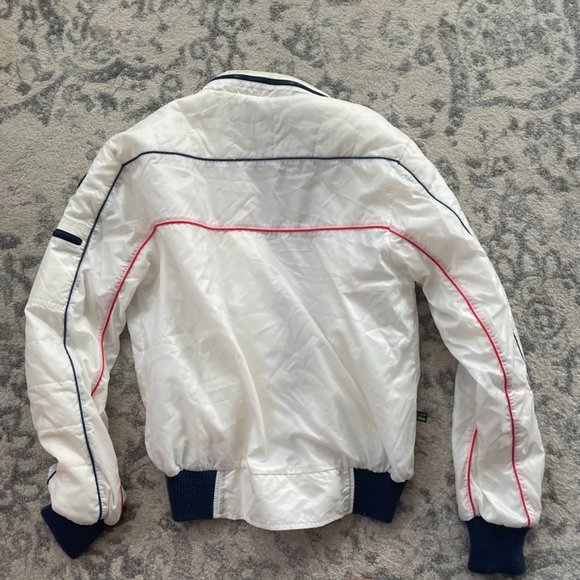 Style Auto Racer Bomber Jacket White - Picture 5 of 5
